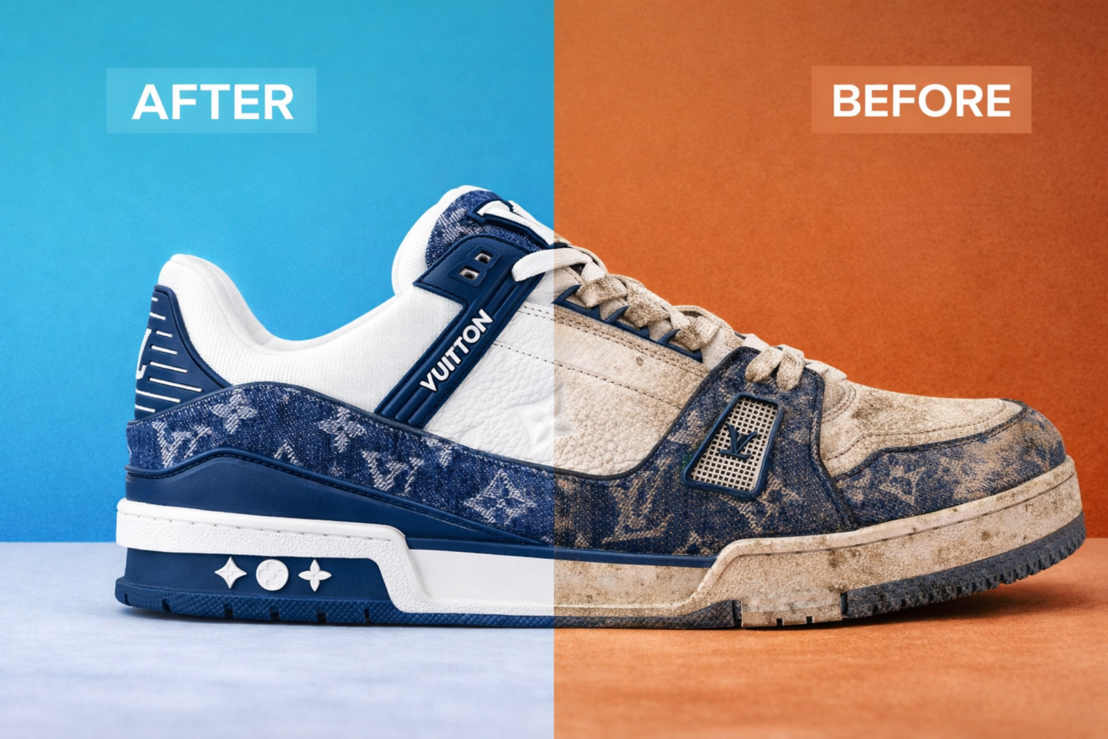Premium shoe cleaning and restoration service Dubai