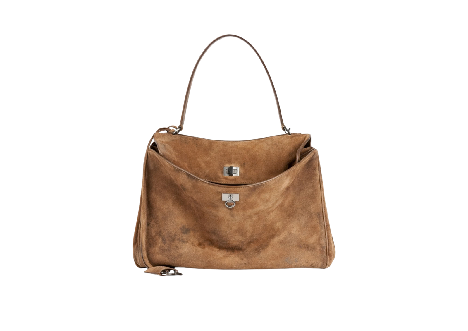 Stained suede bag before treatment  Instacare Dubai